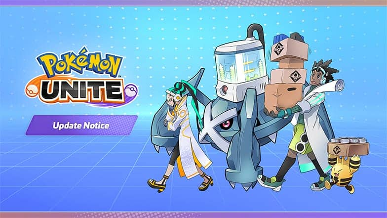 Official Pokémon UNITE promotional artwork used with the end-of-service announcement.